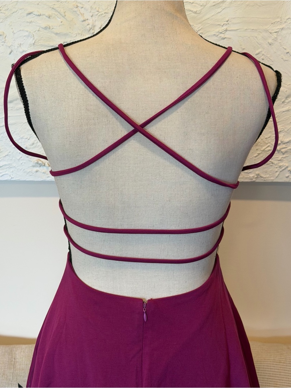 Lulus Believe in Love Magenta Backless Skater Dress Size S NWT - Picture 7 of 10